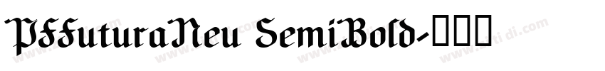 PFFuturaNeu SemiBold字体转换